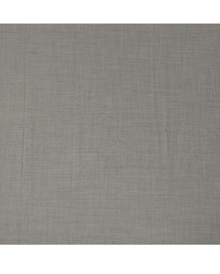 Light Grey Textured Super 140’s All Wool Suiting Fabric, 150 cm Width, 3.75 Mtrs Piece, Scabal Premium Cloth, Made in England-D26805