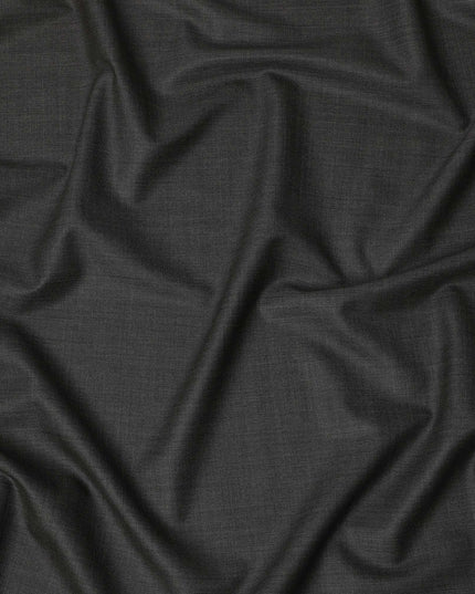 Charcoal Grey Premium Super 140’s SCABAL English All Wool Suiting Fabric, Width 150 cms, 3.75 Mtrs Cut, Made in United Kingdom-D26779