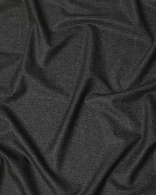 Charcoal Grey Premium Super 140’s SCABAL English All Wool Suiting Fabric, Width 150 cms, 3.75 Mtrs Cut, Made in United Kingdom-D26779
