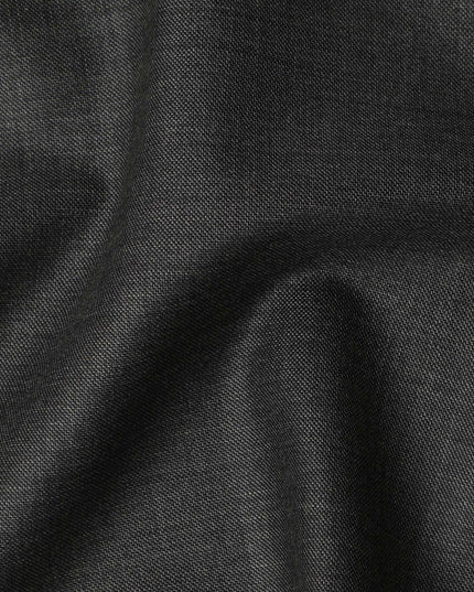 Charcoal Grey Premium Super 140’s SCABAL English All Wool Suiting Fabric, Width 150 cms, 3.75 Mtrs Cut, Made in United Kingdom-D26779