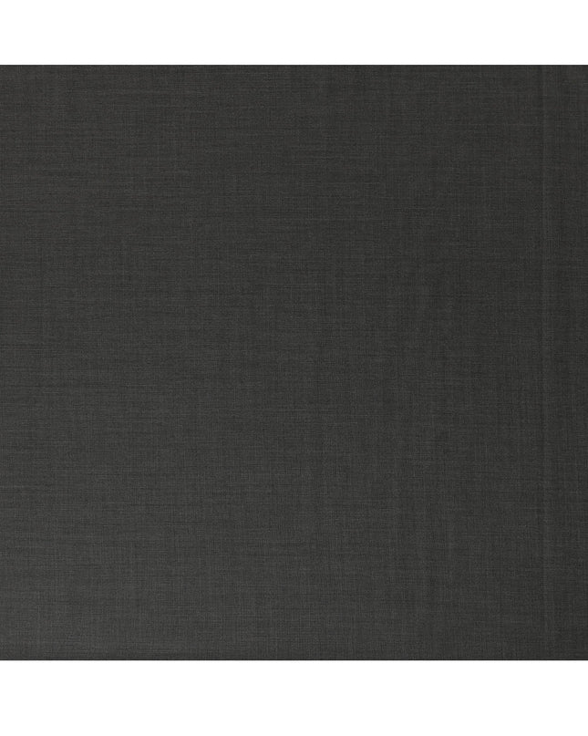 Charcoal Grey Super 140’s All Wool Suiting Fabric, 150 cm Width, 3.50 Mtrs Piece, Scabal Premium Cloth, Made in England-D26801