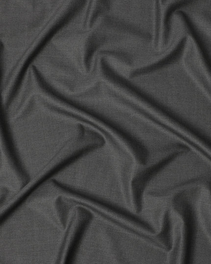 Dark Grey Super 180’s All Wool Suiting Fabric, 150 cm Width, 3.75 Mtrs Piece, SCABAL Premium Cloth, Made in Italy-D26803