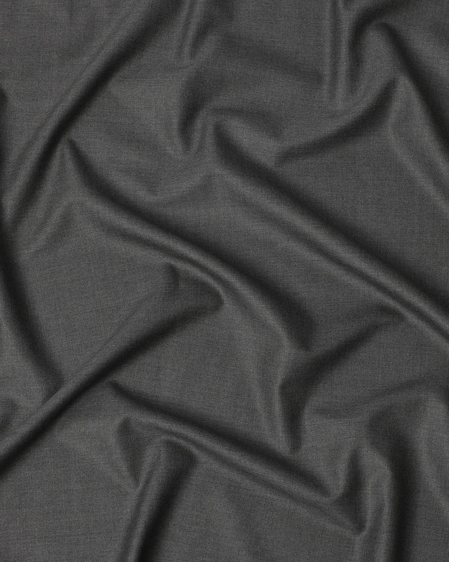 Dark Grey Super 180’s All Wool Suiting Fabric, 150 cm Width, 3.75 Mtrs Piece, SCABAL Premium Cloth, Made in Italy-D26803