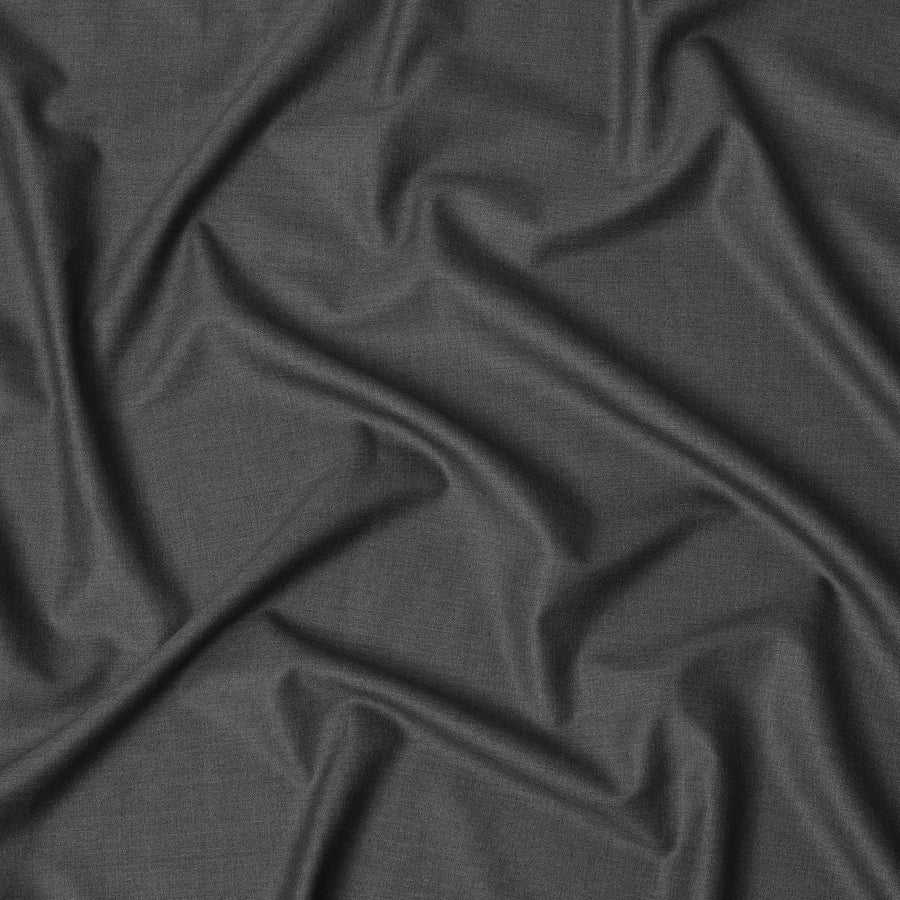 Dark Grey Super 180’s All Wool Suiting Fabric, 150 cm Width, 3.75 Mtrs Piece, SCABAL Premium Cloth, Made in Italy-D26803