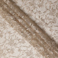 Beige Floral Embroidered Synthetic Lace Fabric 140 Cms From China-D27253 - Regal Fabrics