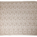 Beige Floral Embroidered Synthetic Lace Fabric 140 Cms From China-D27253 - Regal Fabrics