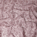 Mauve Floral Embroidered Synthetic Lace Fabric 140 Cms From China-D27258