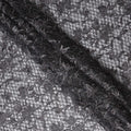 Grey Floral Embroidered Synthetic Lace Fabric 140 Cms From China-D27255