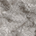 Grey Floral Embroidered Synthetic Lace Fabric 140 Cms From China-D27257