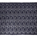 Navy Blue Floral Embroidered Synthetic Lace Fabric 140 Cms From China-D27261