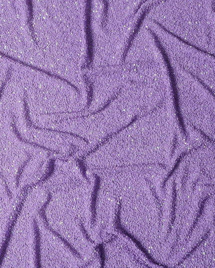 Lavender Purple Silk Georgette Sequin Fabric 110cm