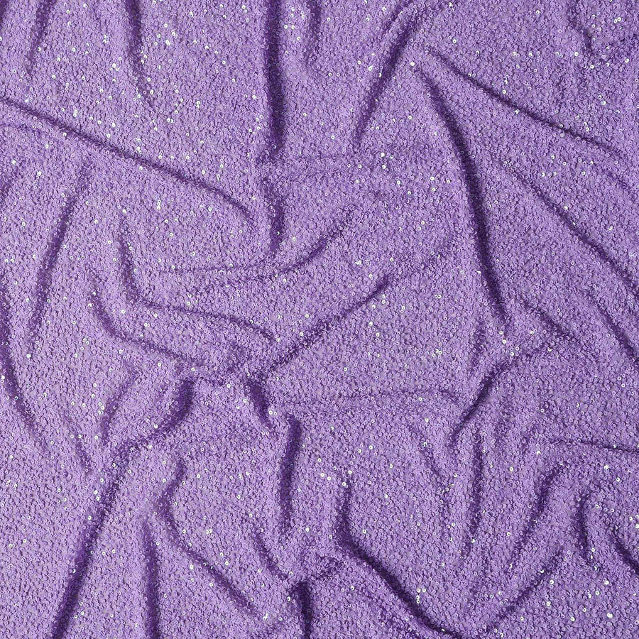 Lavender Purple Silk Georgette Sequin Fabric 110cm