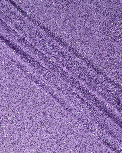 Lavender Purple Silk Georgette Sequin Fabric 110cm
