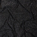Jet Black Silk Georgette Sequin Fabric 110cm