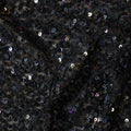 Jet Black Silk Georgette Sequin Fabric 110cm