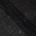 Jet Black Silk Georgette Sequin Fabric 110cm