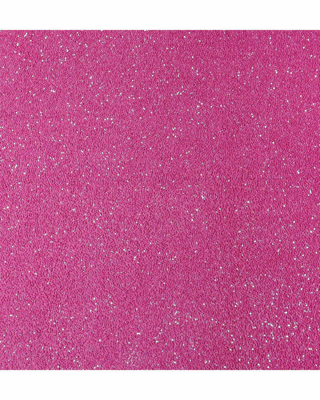 Fuchsia Pink Silk Georgette Sequin Fabric 110cm