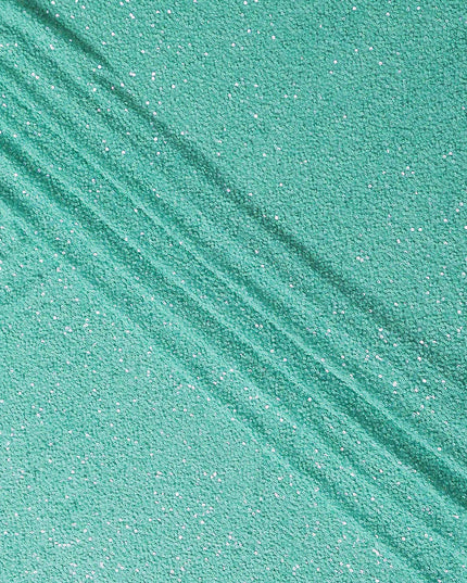 Seafoam Green Silk Georgette Sequin Fabric 110cm