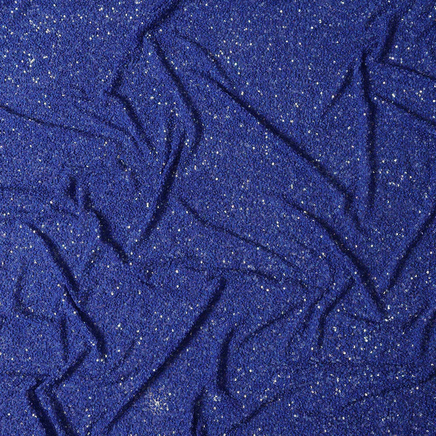 Royal Blue Silk Georgette Sequin Fabric 110cm