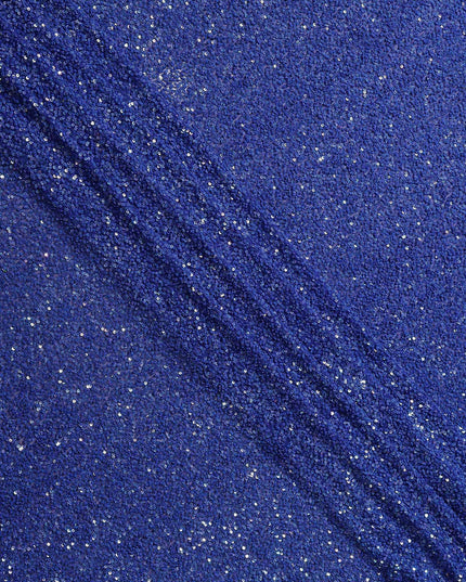 Royal Blue Silk Georgette Sequin Fabric 110cm