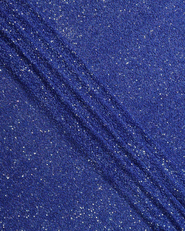 Royal Blue Silk Georgette Sequin Fabric 110cm