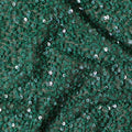 Forest Teal Green Silk Georgette Sequin Fabric 110cm
