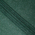 Forest Teal Green Silk Georgette Sequin Fabric 110cm