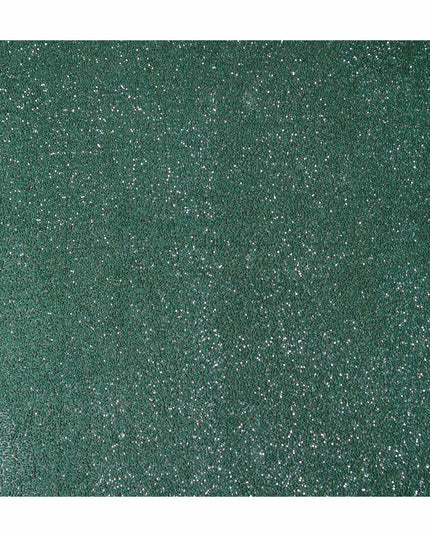 Forest Teal Green Silk Georgette Sequin Fabric 110cm