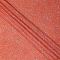 Coral Orange Silk Georgette Sequin Fabric 110cm