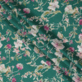 Green Pink White Multicolor Botanical Floral Print Cotton Lawn Fabric – Artistic Garden Design, 110 cm Width, Made in Japan-D26844