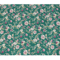 Green Pink White Multicolor Botanical Floral Print Cotton Lawn Fabric – Artistic Garden Design, 110 cm Width, Made in Japan-D26844