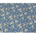 Blue Multicolor Botanical Floral Print Cotton Lawn Fabric – Artistic Garden Design, 110 cm Width, Made in Japan-D26843