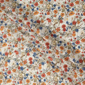 Cream Multicolor Meadow Floral Print Cotton Lawn Fabric – Delicate Garden Design, 110 cm Width, Made in Japan-D26852