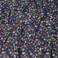 Navy Multicolor Meadow Floral Print Cotton Lawn Fabric – Delicate Garden Design, 110 cm Width, Made in Japan-D26848