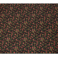 Black Red Olive Abstract Floral Print Cotton Lawn Fabric – Contemporary Botanical Design, 110 cm Width, Made in Japan-D26833
