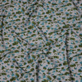 Grey Blue Green Abstract Floral Print Cotton Lawn Fabric – Modern Artistic Design, 110 cm Width, Made in Japan-D26835