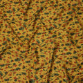 Mustard Orange Green Abstract Floral Print Cotton Lawn Fabric – Contemporary Artistic Design, 110 cm Width, Made in Japan-D26834