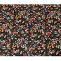 Black Multicolor Floral Print Cotton Lawn Fabric – Artistic Bloom Design, 110 cm Width, Made in Japan-D26842