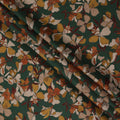 Green Mustard Rust Multicolor Floral Print Cotton Lawn Fabric – Artistic Bloom Design, 110 cm Width, Made in Japan-D26840