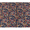 Navy Blue Floral Printed Cotton Lawn Fabric Soft Lightweight Breathable Dressmaking Sewing Material 4.0 Meters Length 110 Cms Width India-D27634