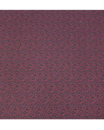 Pink Black Floral Print Cotton Lawn Fabric – Intricate Botanical Design, 110 cm Width, Made in Japan-D26824