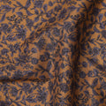 Brown Navy Floral Print Cotton Lawn Fabric – Fine Botanical Design, 110 cm Width, Made in Japan-D26826