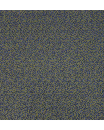 Olive Green Floral Printed Cotton Lawn Fabric Soft Lightweight Breathable Dressmaking Sewing Material 4.0 Meters Length 110 Cms Width India-D27629