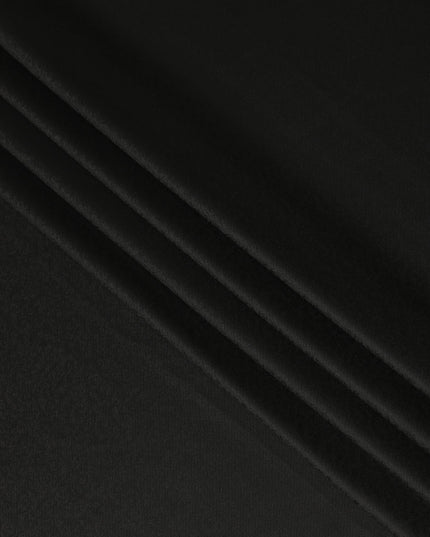 Rich Black Premium Italian Blended Wool Jacquard Jacketing Fabric 150 Cms Width Smooth Soft Luxurious Durable Wrinkle Resistant Material for Blazers Jackets-D28618 - Regal Fabrics