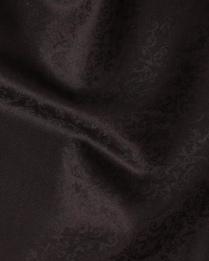 Dark Espresso Brown Premium Italian Blended Wool Jacquard Jacketing Fabric 150 Cms Width Smooth Soft Luxurious Durable Wrinkle Resistant Material for Blazers Jackets-D28617 - Regal Fabrics