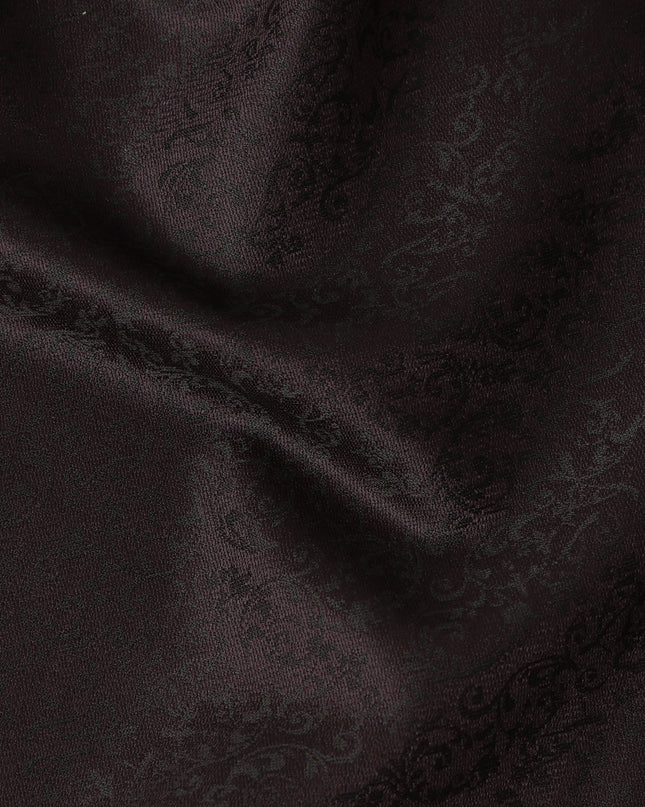 Dark Espresso Brown Premium Italian Blended Wool Jacquard Jacketing Fabric 150 Cms Width Smooth Soft Luxurious Durable Wrinkle Resistant Material for Blazers Jackets-D28617 - Regal Fabrics