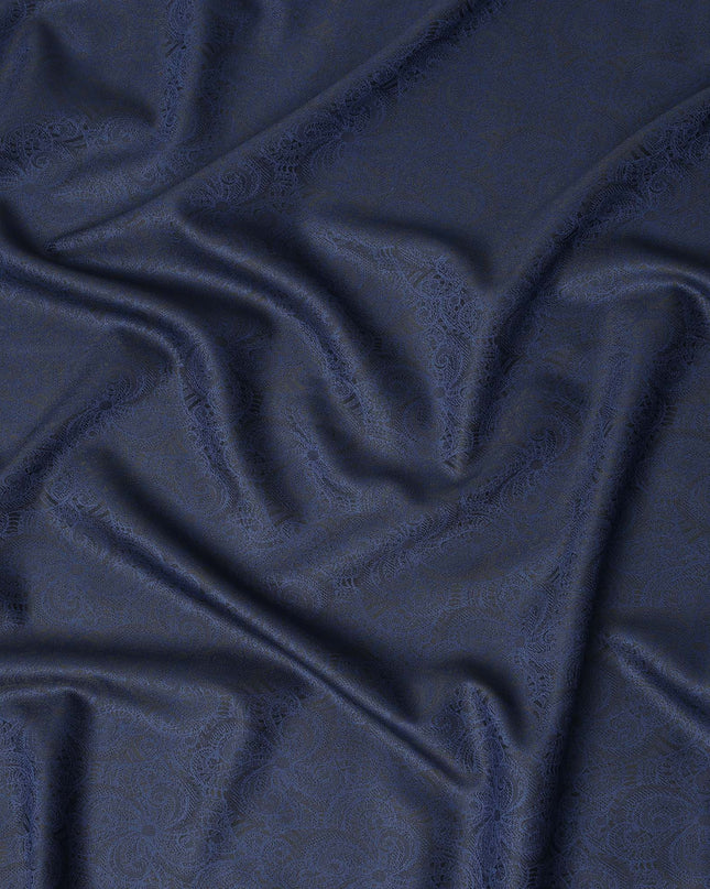 Royal Blue Premium Italian Blended Wool Jacquard Jacketing Fabric 3.50 Mtrs Length 150 Cms Width Smooth Soft Luxurious Durable Wrinkle Resistant Material for Blazers Jackets-D28613 - Regal Fabrics