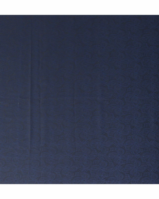 Royal Blue Premium Italian Blended Wool Jacquard Jacketing Fabric 3.50 Mtrs Length 150 Cms Width Smooth Soft Luxurious Durable Wrinkle Resistant Material for Blazers Jackets-D28613 - Regal Fabrics