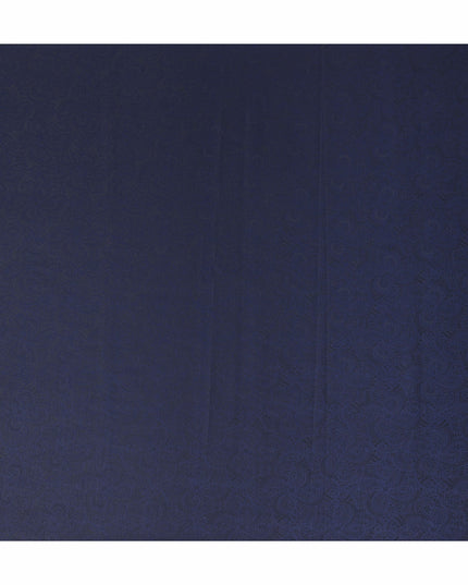 Deep Navy Blue Premium Italian Blended Wool Jacquard Jacketing Fabric 3.50 Mtrs Length 150 Cms Width Smooth Soft Luxurious Durable Wrinkle Resistant Material for Blazers Jackets-D28615 - Regal Fabrics