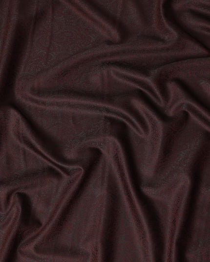 Rich Maroon Premium Italian Blended Wool Jacquard Jacketing Fabric 3.50 Mtrs Length 150 Cms Width Smooth Soft Durable Wrinkle Resistant Luxury Material for Blazers Jackets-D28616 - Regal Fabrics